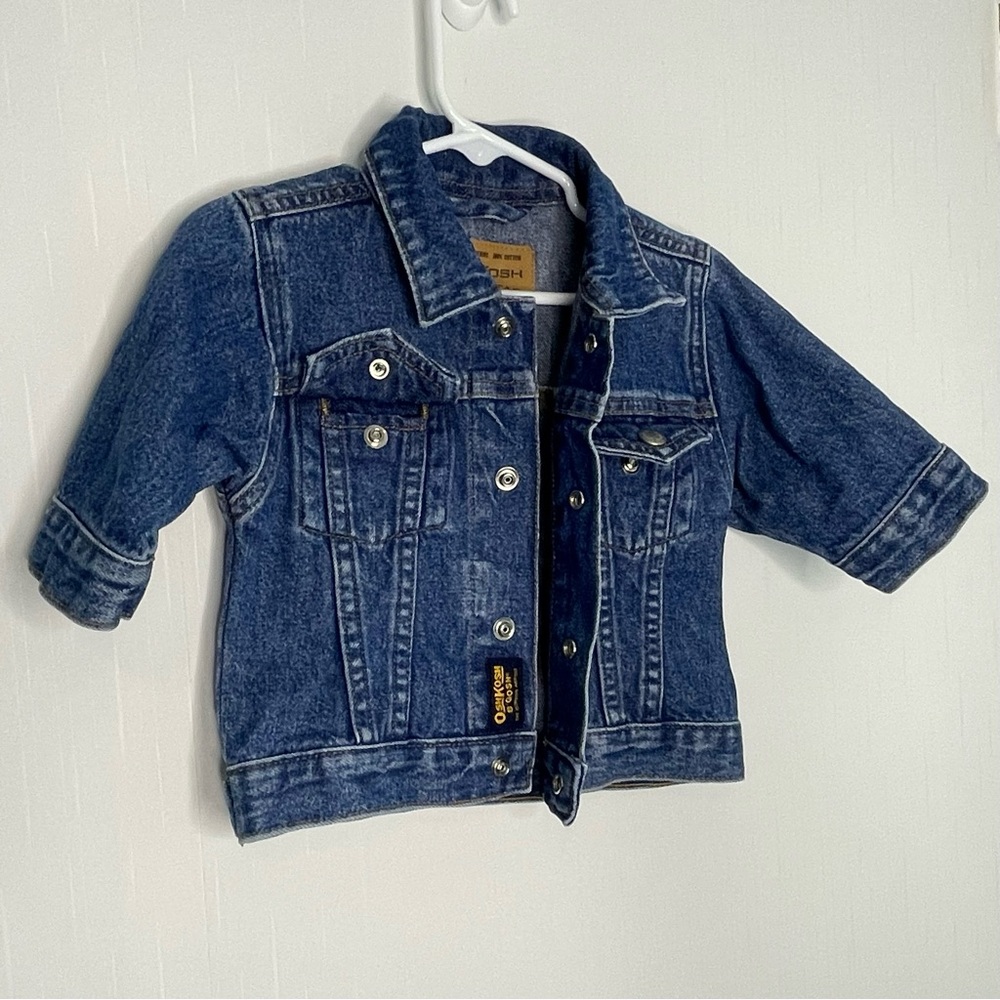 Vintage Oshkosh Baby Jean Jacket Classic Cotton Denim Unisex 3-6M - Picture 4 of 15